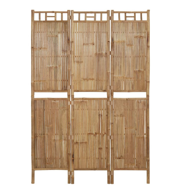 Cloison de séparation 3 panneaux Bambou 120x180 cm | Mobilier & Déco