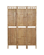 Cloison de séparation 3 panneaux Bambou 120x180 cm | Mobilier & Déco