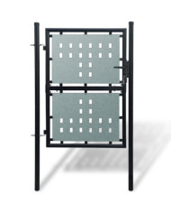 Portail simple de clôture Noir 100x225 cm | Mobilier & Déco