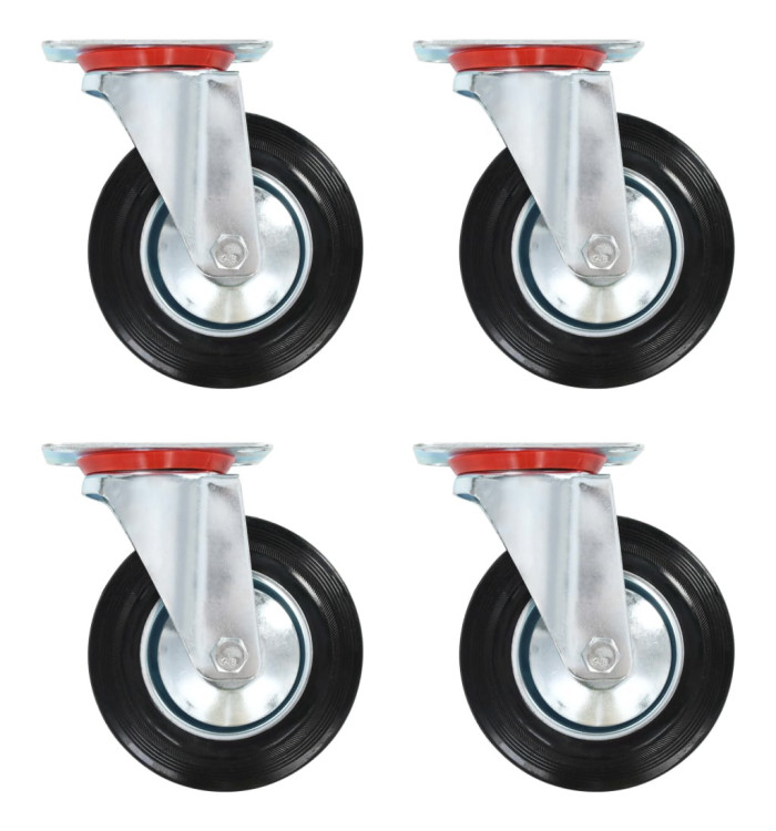 Roulettes pivotantes 4 pcs 160 mm | Mobilier & Déco