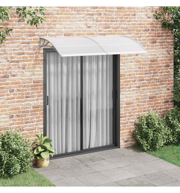 Auvent de porte Gris 200x100 cm Polycarbonate | Mobilier & Déco