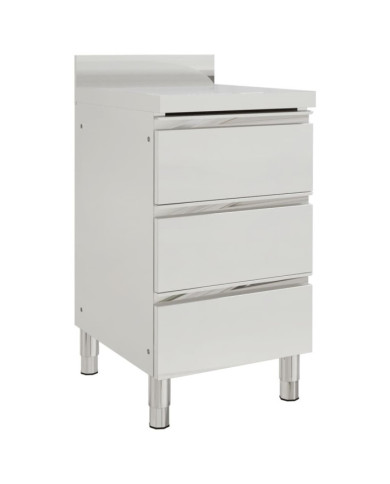 Armoire de cuisine commerciale avec 3 tiroirs Acier inoxydable | Mobilier & Déco