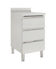 Armoire de cuisine commerciale avec 3 tiroirs Acier inoxydable | Mobilier & Déco