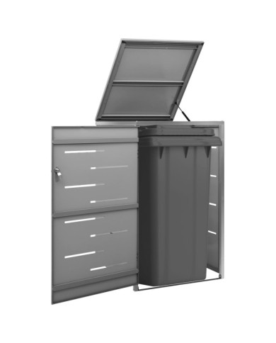 Abri pour poubelle 69x77,5x112,5 cm Inox | Mobilier & Déco
