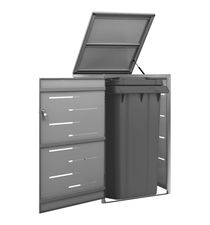 Abri pour poubelle 69x77,5x112,5 cm Inox | Mobilier & Déco