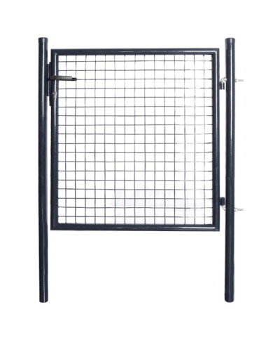 Portail en maille de jardin Acier galvanisé 85,5x100 cm Gris | Mobilier & Déco