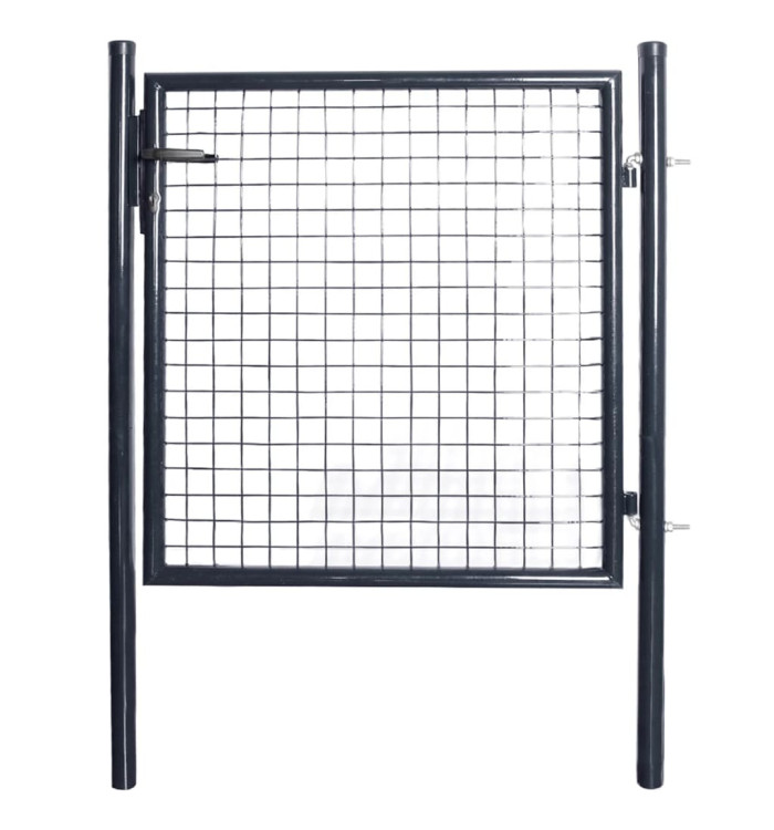 Portail en maille de jardin Acier galvanisé 85,5x100 cm Gris | Mobilier & Déco