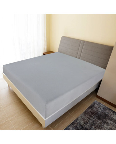 Draps-housses Jersey 2 pcs Gris 140x200 cm Coton | Mobilier & Déco