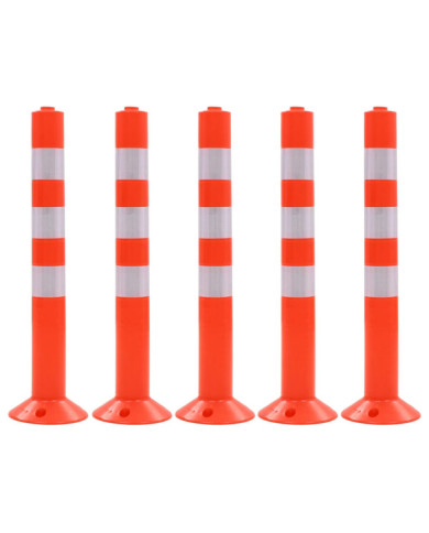 Borne de contrôle du trafic 5 pcs Plastique 75 cm | Mobilier & Déco