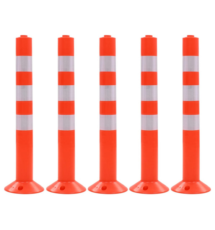 Borne de contrôle du trafic 5 pcs Plastique 75 cm | Mobilier & Déco