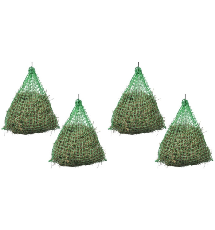 Filet à foin 4 pcs Rond 0,75 x 0,5 m PP | Mobilier & Déco