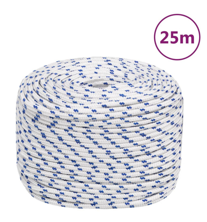 Corde de bateau Blanc 10 mm 25 m Polypropylène | Mobilier & Déco