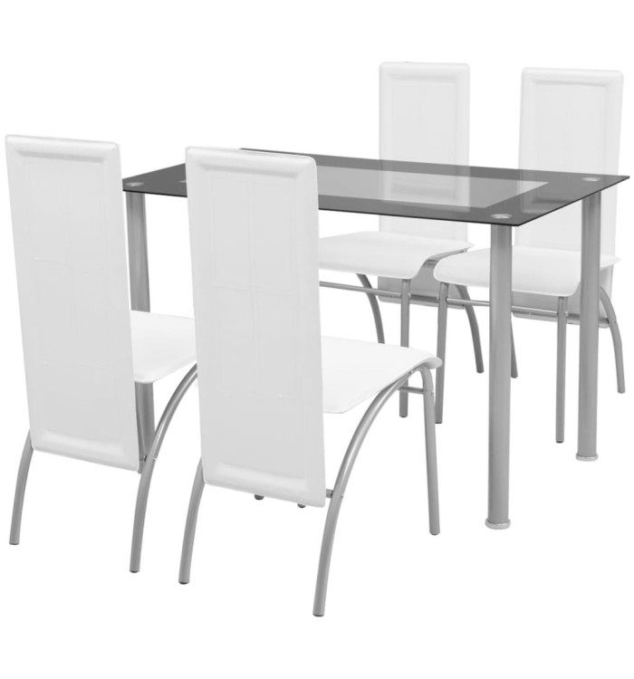 Jeu de salle à manger 5 pcs Blanc | Mobilier & Déco