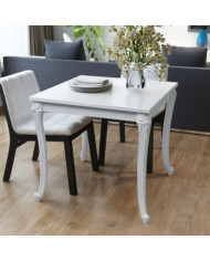 Table à manger 80x80x76 cm blanc brillant | Mobilier & Déco