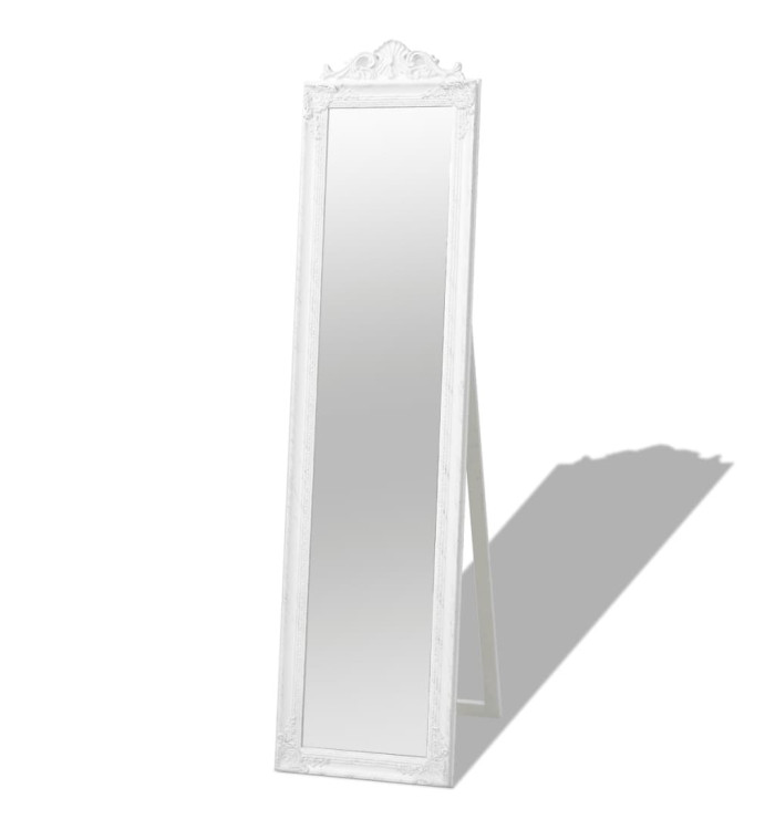 Miroir sur pied Style baroque 160x40 cm Blanc | Mobilier & Déco