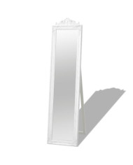 Miroir sur pied Style baroque 160x40 cm Blanc | Mobilier & Déco