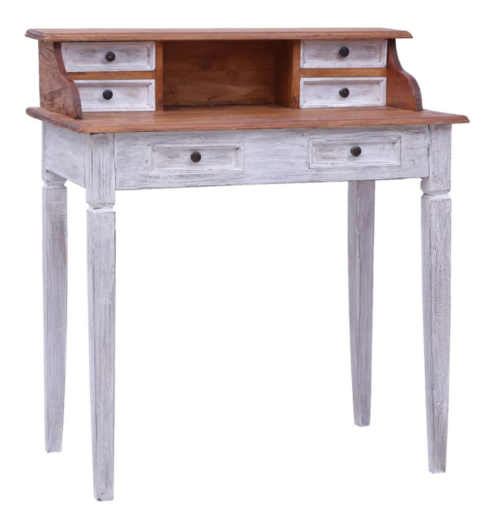 Bureau d'écriture et tiroirs 90x50x101 cm bois massif d'acajou | Mobilier & Déco