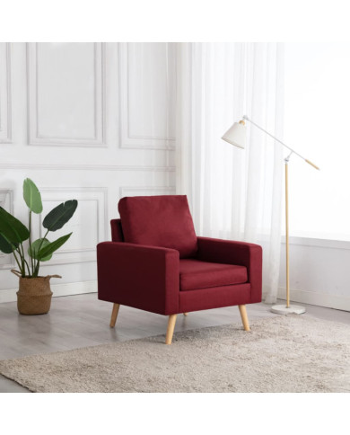 Fauteuil Rouge bordeaux Tissu | Mobilier & Déco