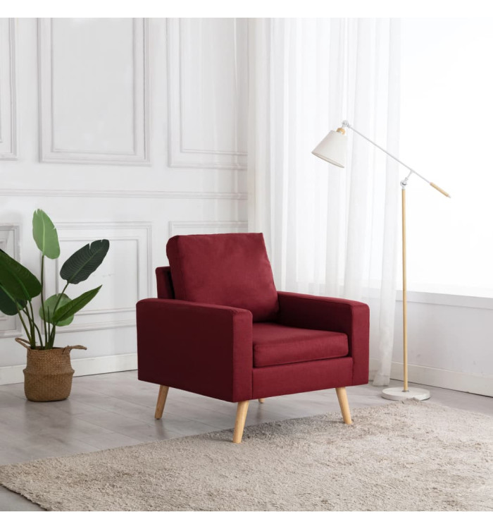 Fauteuil Rouge bordeaux Tissu | Mobilier & Déco