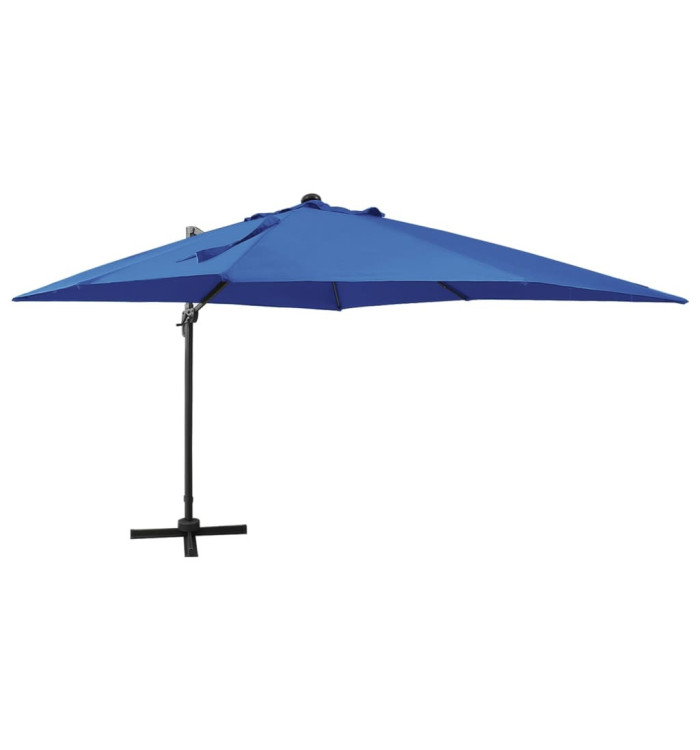 Parasol de jardin en porte-à-faux et mât et lumières LED | Mobilier & Déco