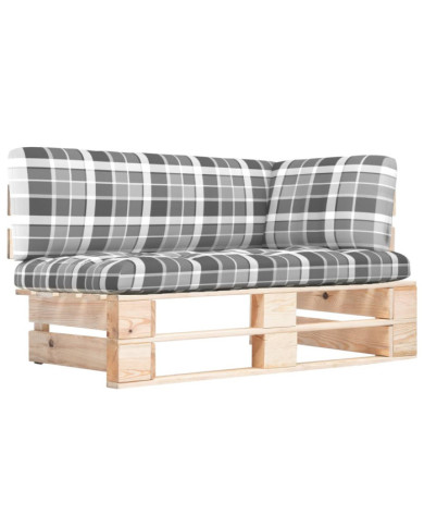 Canapé d'angle palette de jardin bois de pin imprégné | Mobilier & Déco