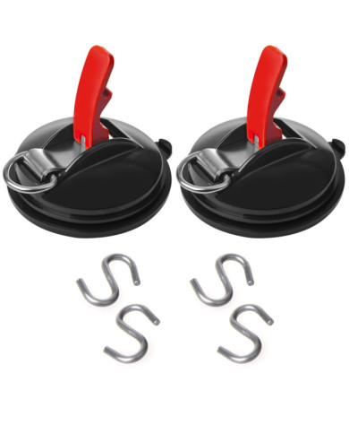 ProPlus Ventouse de fixation 2 pcs avec anneaux et 4 crochets en S | Mobilier & Déco