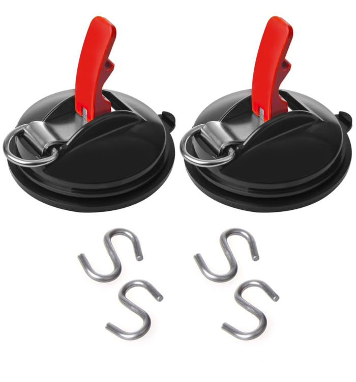 ProPlus Ventouse de fixation 2 pcs avec anneaux et 4 crochets en S | Mobilier & Déco