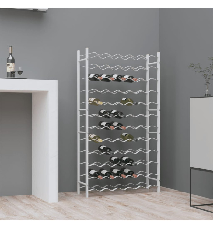 Casier à bouteilles pour 72 bouteilles Blanc Métal | Mobilier & Déco