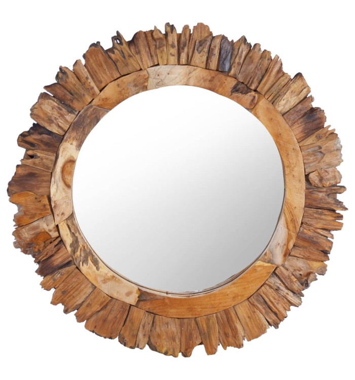 Miroir mural 60 cm Teck Rond | Mobilier & Déco