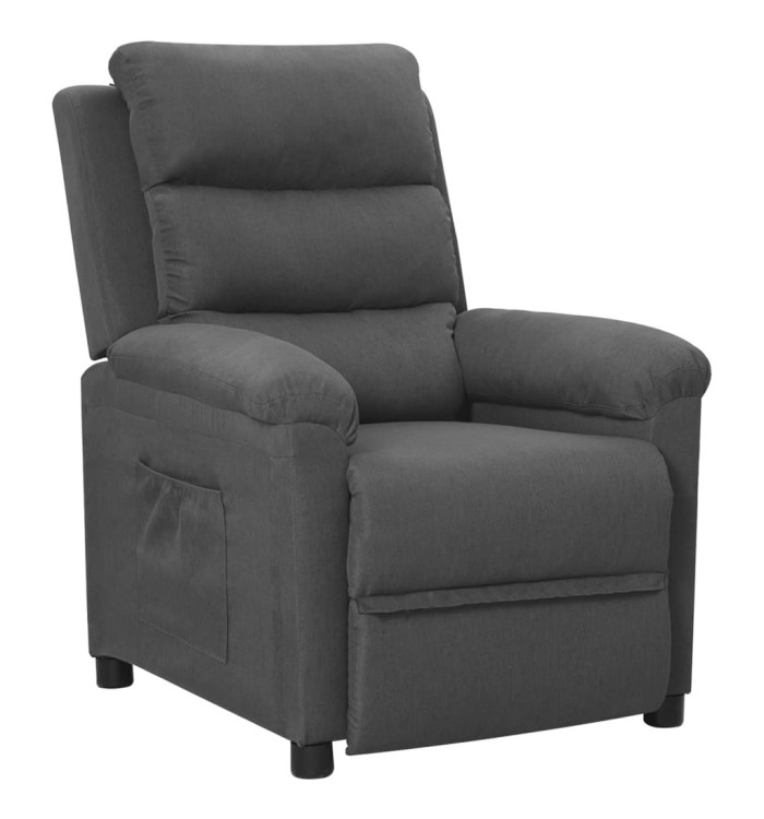 Fauteuil inclinable Gris foncé Tissu | Mobilier & Déco