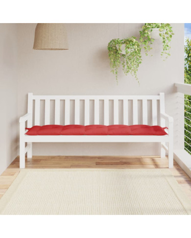 Coussin de banc de jardin rouge 180x50x7 cm tissu oxford | Mobilier & Déco