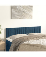 Têtes de lit 2 pcs Bleu foncé 72x5x78/88 cm Velours | Mobilier & Déco