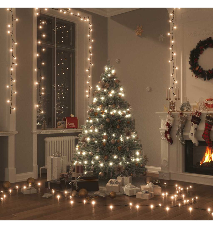 Guirlande lumineuse 400 LED 40 m 8 effets lumineux Blanc chaud | Mobilier & Déco