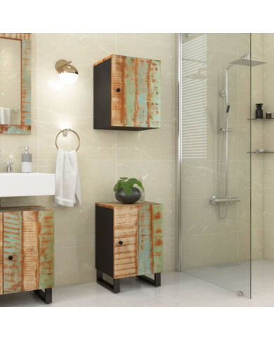 Armoire de salle de bain 38x33x58cm bois massif de récupération | Mobilier & Déco