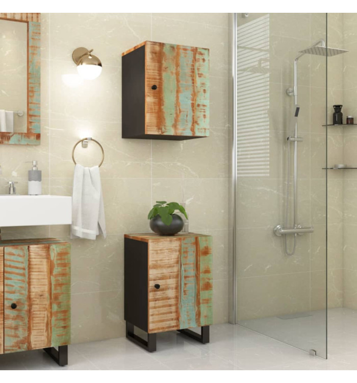 Armoire de salle de bain 38x33x58cm bois massif de récupération | Mobilier & Déco