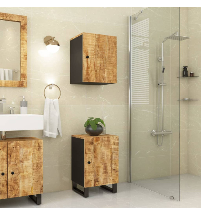 Armoire de salle de bain 38x33x58 cm bois massif de manguier | Mobilier & Déco