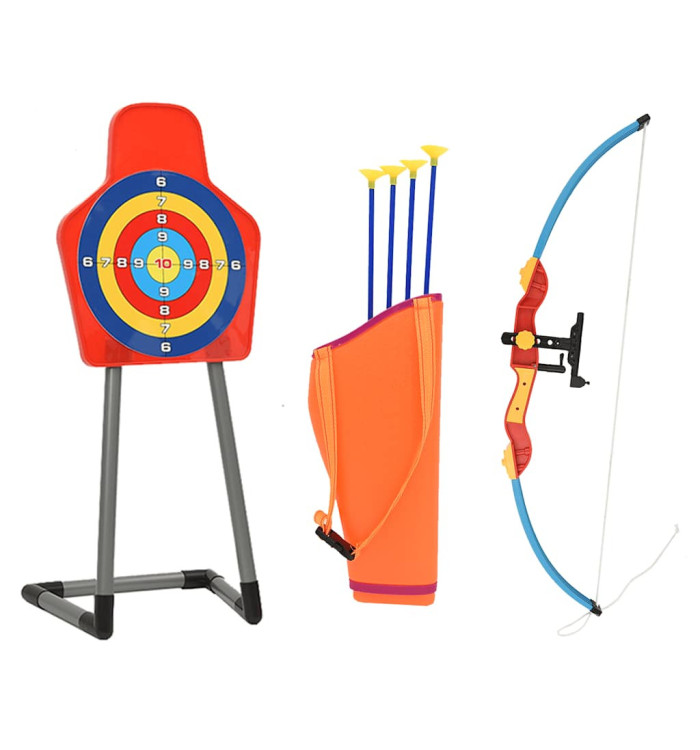 Ensemble de tir à l'arc et de flèches avec cible pour enfants | Mobilier & Déco