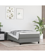 Matelas de lit à ressorts ensachés Gris foncé 90x200x20cm Tissu | Mobilier & Déco