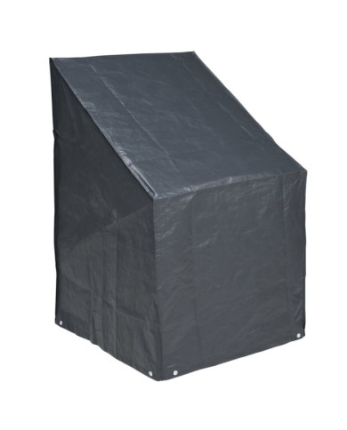 Housse pour chaises empilées Nature 110 x 68 x 68 cm PE gris foncé | Mobilier & Déco
