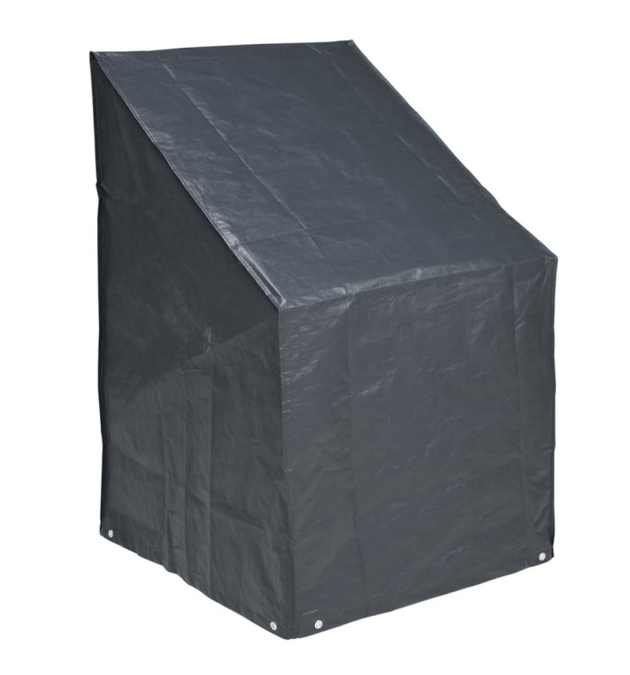 Housse pour chaises empilées Nature 110 x 68 x 68 cm PE gris foncé | Mobilier & Déco