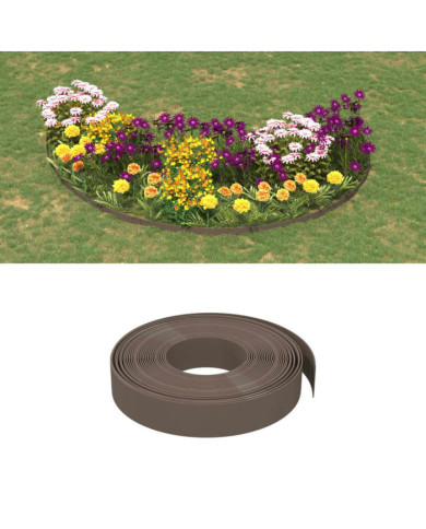 Bordures de jardin 4 pcs marron 10 m 10 cm polyéthylène | Mobilier & Déco