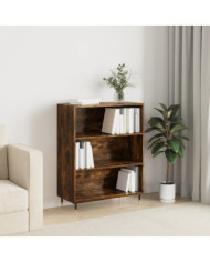 Bibliothèque chêne fumé 69,5x32,5x90 cm bois d'ingénierie | Mobilier & Déco