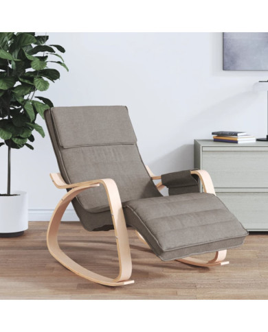Chaise à bascule Taupe Tissu | Mobilier & Déco