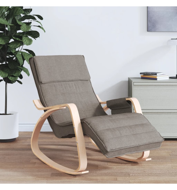 Chaise à bascule Taupe Tissu | Mobilier & Déco