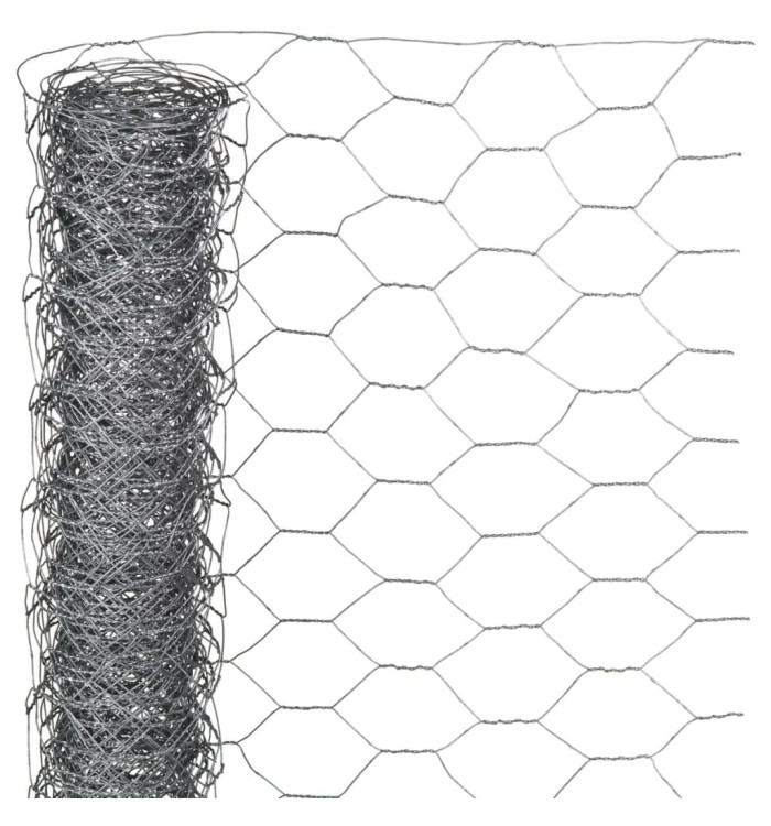 Nature Grillage métallique hexagonal 0,5x2,5 m 25 mm Acier galvanisé | Mobilier & Déco