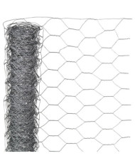 Nature Grillage métallique hexagonal 0,5x2,5 m 25 mm Acier galvanisé | Mobilier & Déco