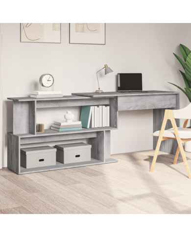 Bureau d'angle Sonoma gris 200x50x76 cm Bois d'ingénierie | Mobilier & Déco