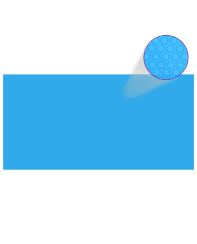 Couverture de piscine rectangulaire 1200x600 cm PE Bleu | Mobilier & Déco