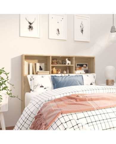Armoire de tête de lit Chêne sonoma 120x19x103,5 cm | Mobilier & Déco