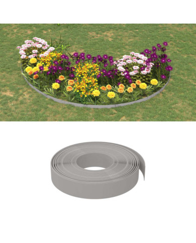 Bordure de jardin Gris 10 m 10 cm polyéthylène | Mobilier & Déco